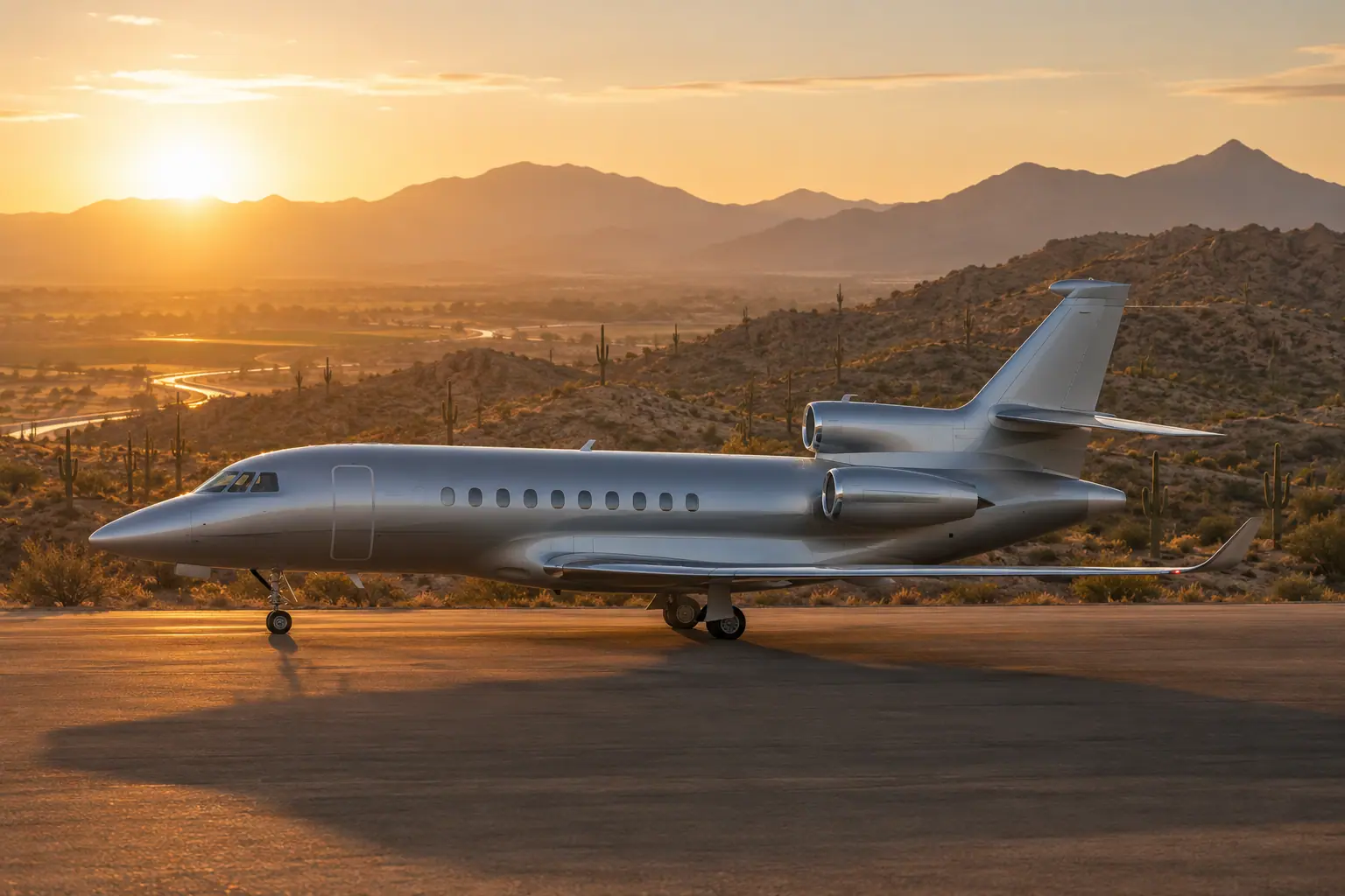 Heavy jet on the ramp