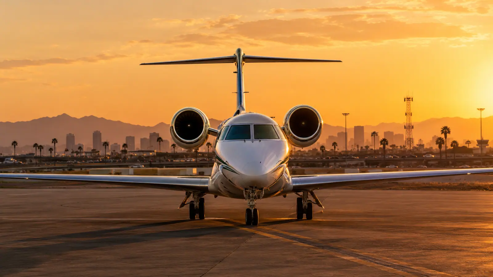 Private jet near Phoenix
