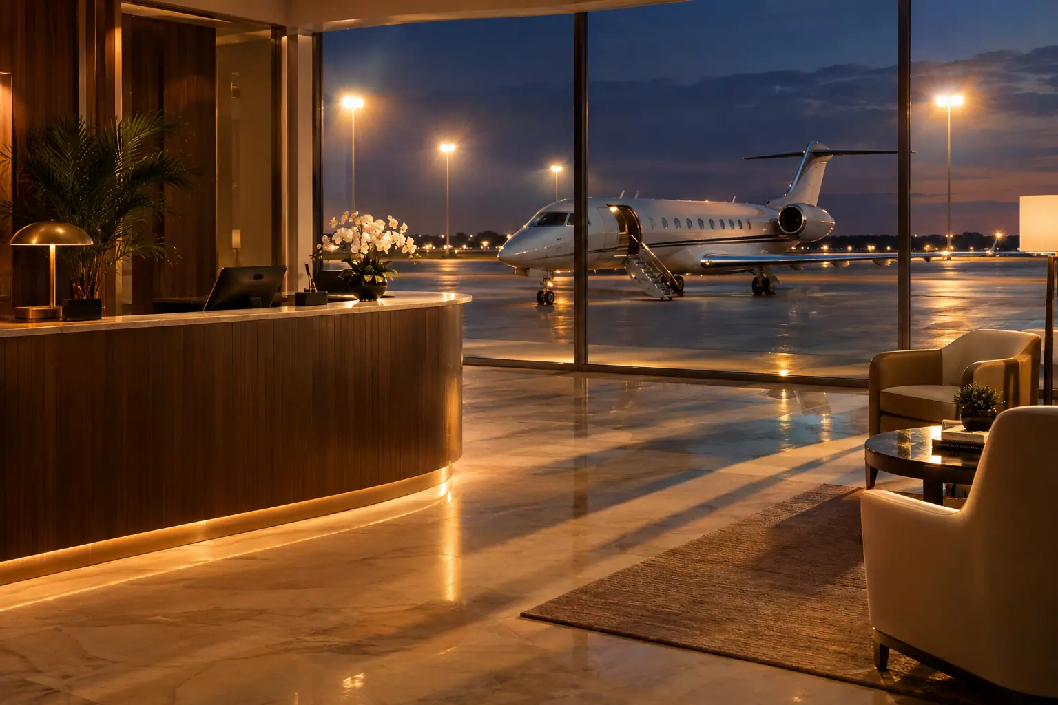 Private terminal front desk